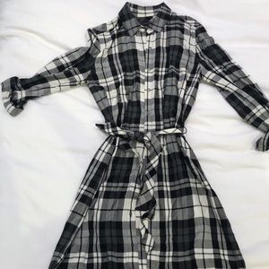 Banana republic plaid button down shirt dress